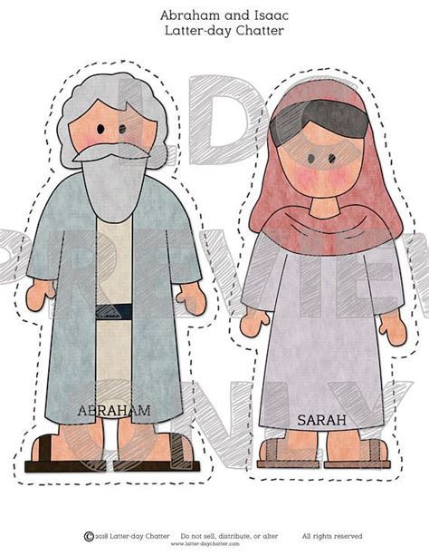 Old Testament Character Cut Outs Printable A Fraham And Issac