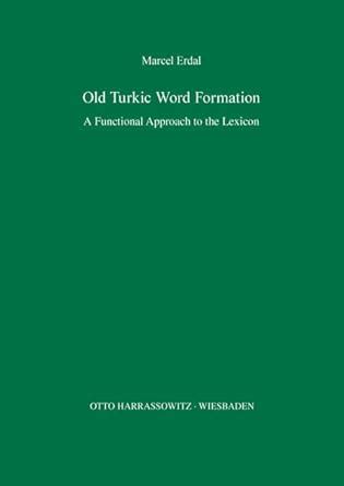 Old Turkic word formation Ebook PDF