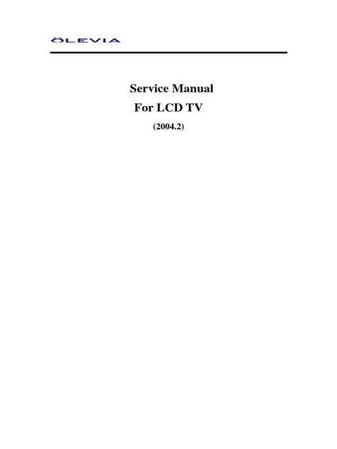 Olevia Service Manual Ebook PDF