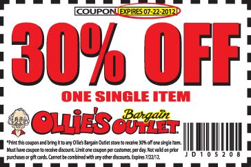 Ollie's Printable Coupons