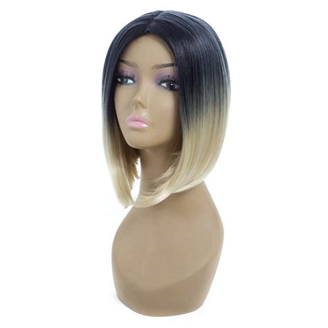 Ombre Wigs African American 12" Straight Synthetic Wigs 2025