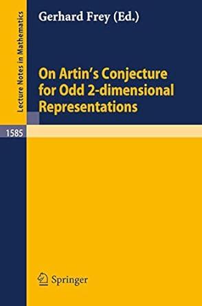 On Artin's Conjecture for Odd 2-dimensional Representations Reader