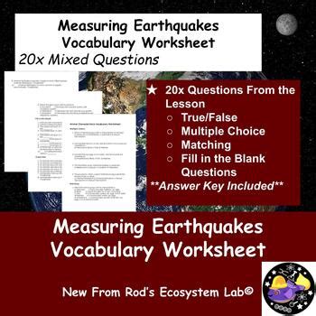 On Earthquakes Vocabulary Review Answer Key Reader