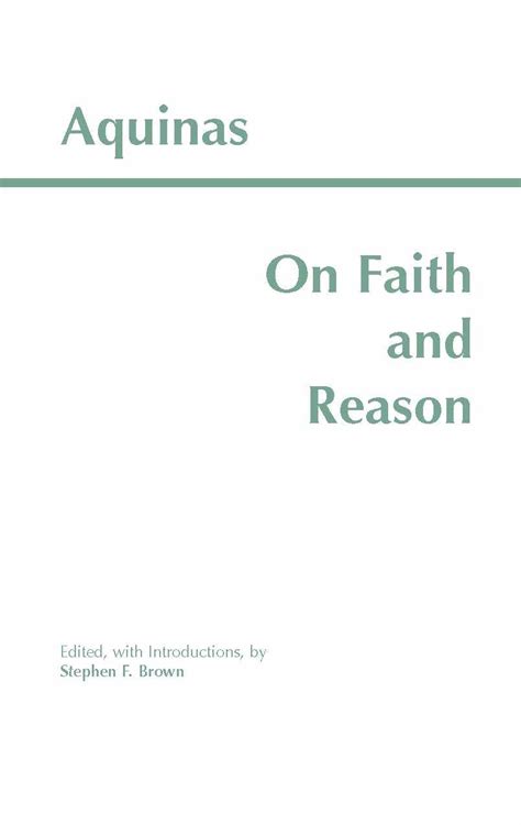 On Faith and Reason Hackett Classics by Saint Thomas Aquinas 1999-02-01 Epub