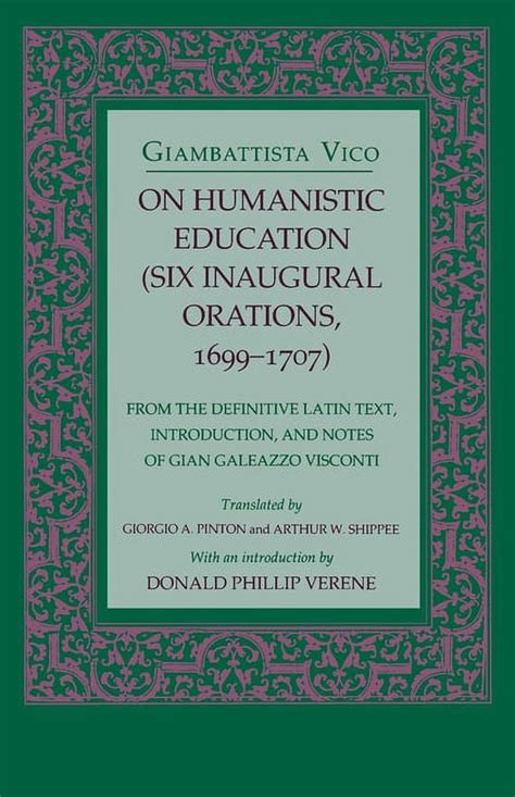 On Humanistic Education Six Inaugural Orations Epub