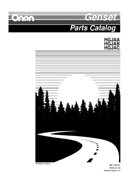Onan Parts Catalog - HGJAA, HGJAB, HGJAC PDF Epub