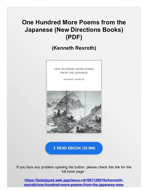 One Hundred More Poems from the Japanese New Directions Books English and Japanese Edition Doc