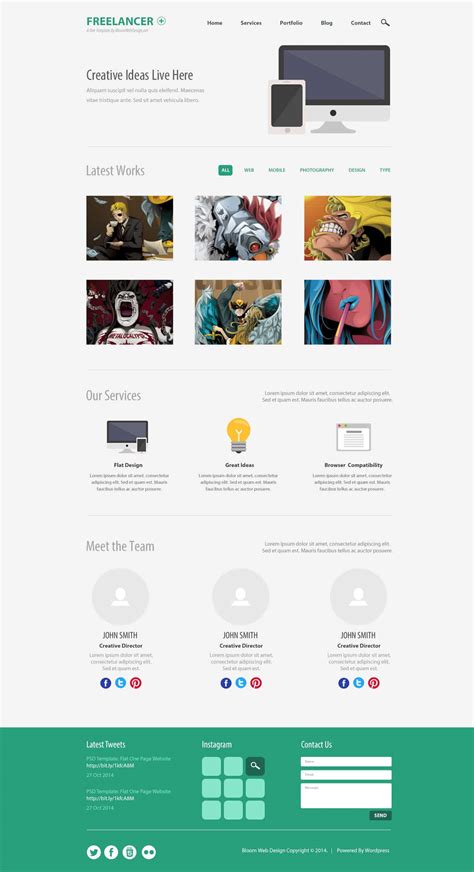 One Page Web Template
