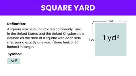 One square yard is equal to nine square feet.