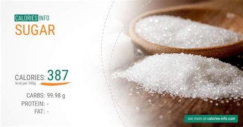 One tablespoon of sugar contains 45 calories.