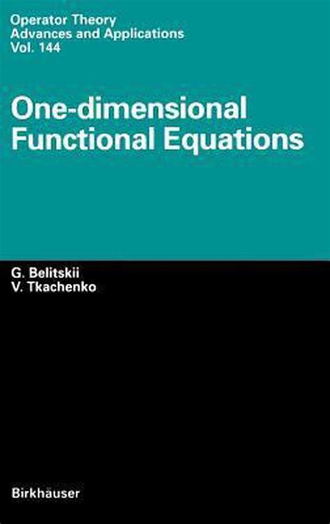 One-dimensional Functional Equations Epub