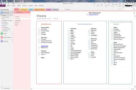 Onenote Task Management Template