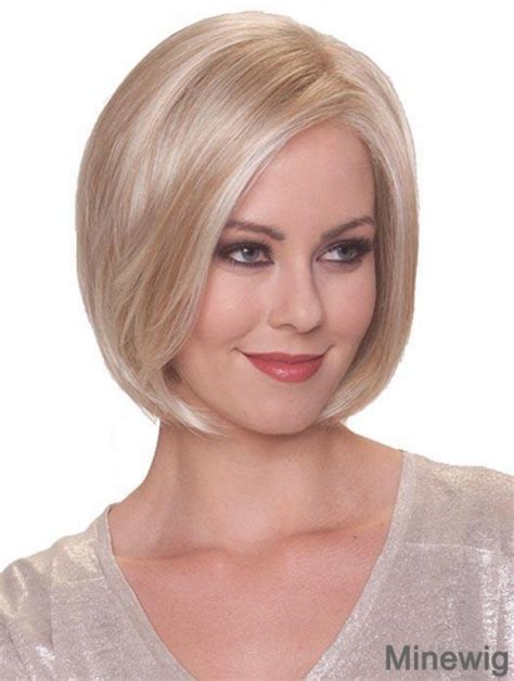 Online Blonde Straight Short Synthetic Wigs