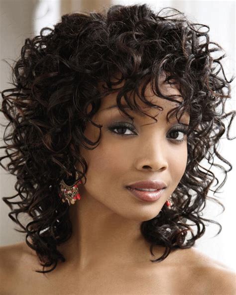 Online Brown Curly Shoulder Length African American Wigs