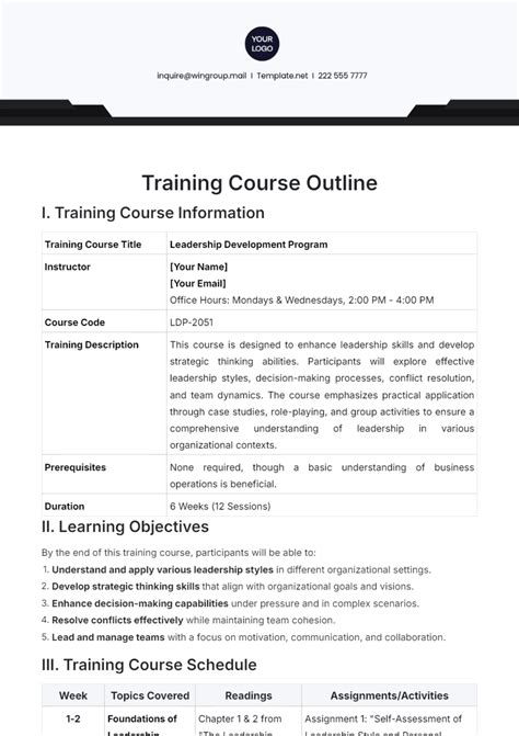Online Course Template