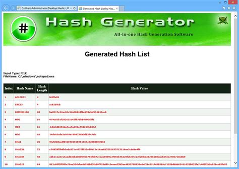 Online Hash Generators