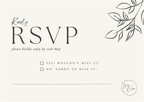 Online Rsvp Template