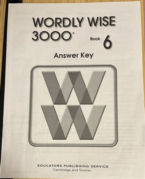 Online Wordly Wise Answer Key Doc