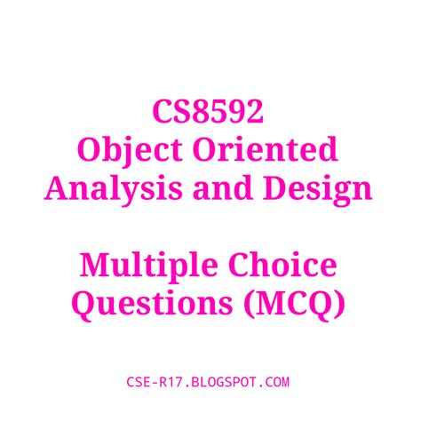 Ooad Multiple Choice Question And Answers Epub