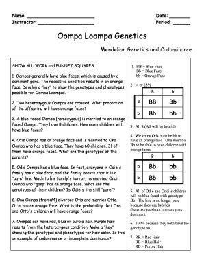 Oompa Loompa Genetics Worksheet Answers Epub