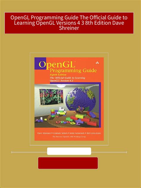 OpenGLR Programming Guide The Official Guide to Learning OpenGLR Version 21 6th Edition PDF