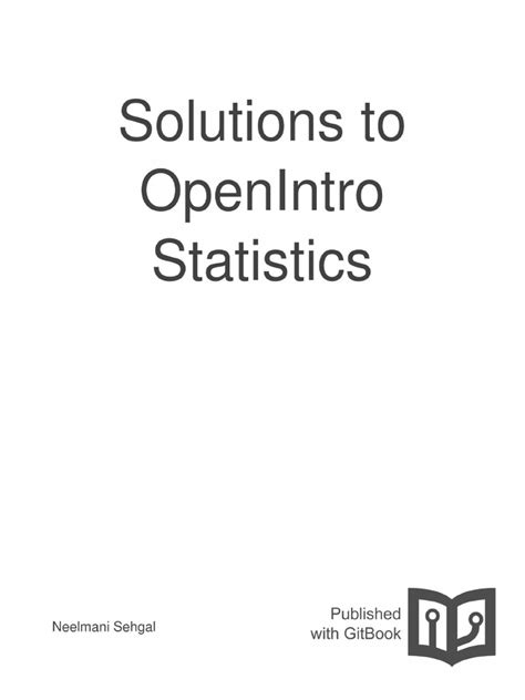 Openintro Statistics Solutions Doc