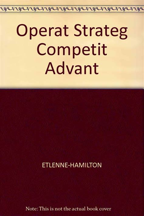 Oper Strategies F/Competitive Advantage Epub