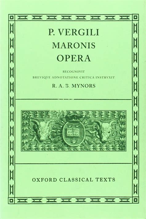 Opera Oxford Classical Texts Latin Edition Reader