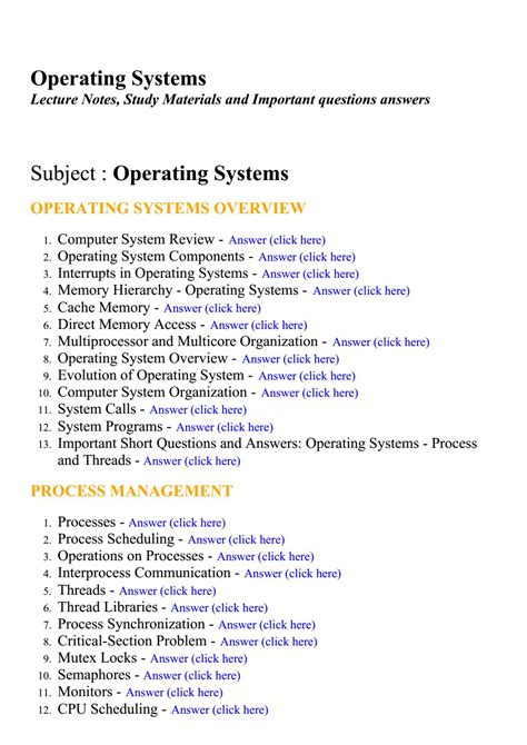 Operating System 2 Mark Question And Answers Doc