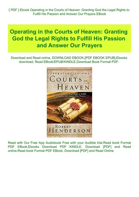 Operating in the Courts of Heaven: Free eBook