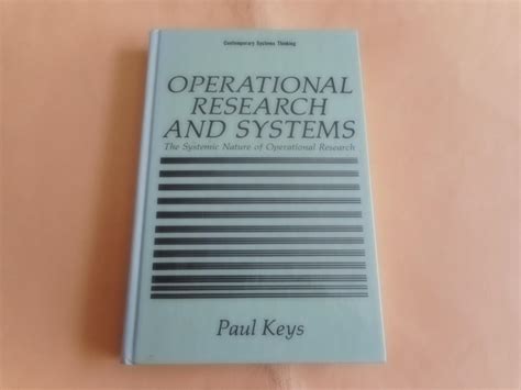 Operational Research and Systems The Systemic Nature of the Operational Research 1st Edition Doc