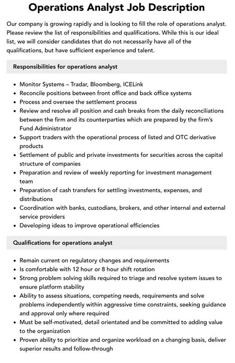 Operations Analyst Jobs for the Modern Age