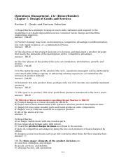 Operations Management Heizer Answer Key Chapter 5 Doc