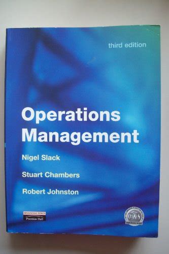 Operations Management Instructors Manual 3rd Slack Ebook Reader