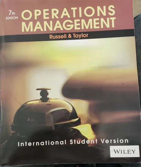 Operations Management Russell And Taylor 7th Solution Manual Kindle Editon