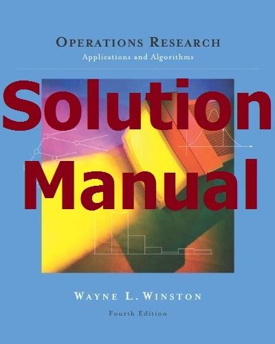 Operations Research Solution Manual Winston Epub