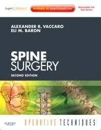 Operative Techniques : Spine Surgery Expert Consult - Online and Print 2nd Edition Doc