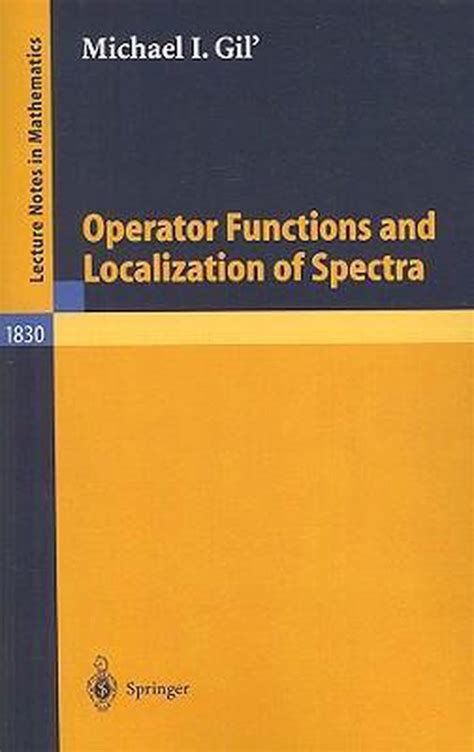 Operator Functions and Localization of Spectra 1st Edition PDF