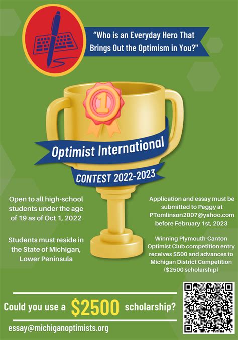 Optimist International Essay Contest: Empowering Youth to Build a Brighter Future