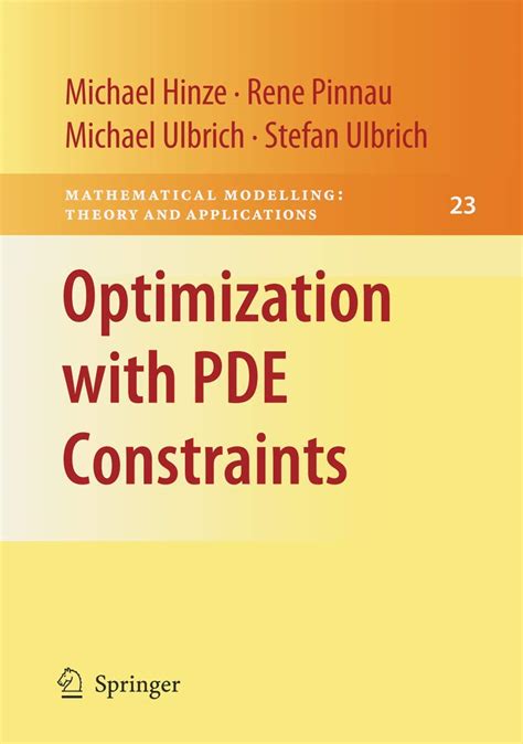 Optimization with PDE Constraints PDF