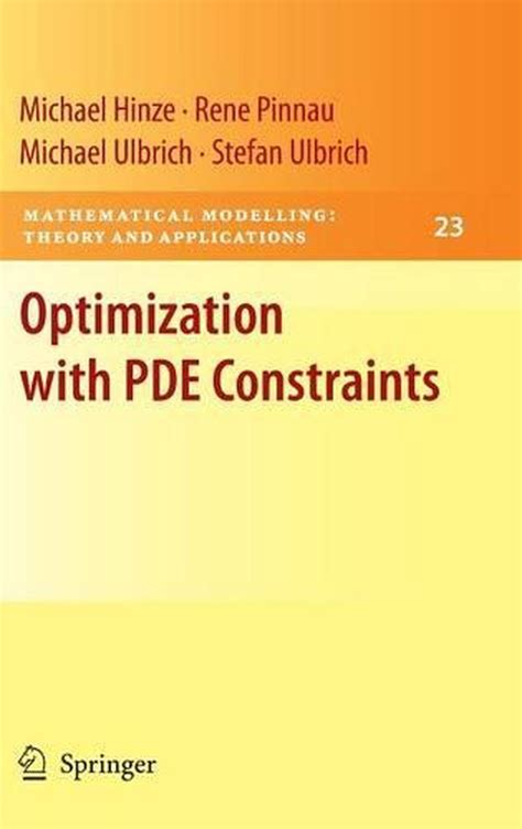 Optimization with PDE Constraints PDF