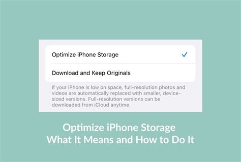 Optimize Storage: