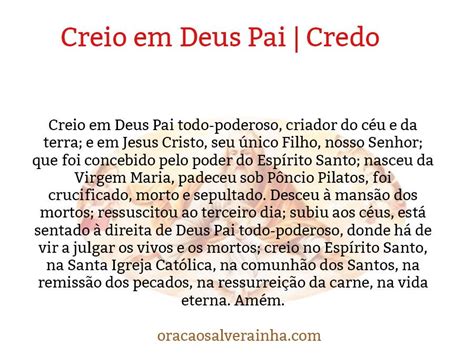 Oração Creio em Deus Pai: Entendendo e Fortalecendo Sua Fé