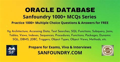 Oracle Database Objective Type Questions And Answers Reader