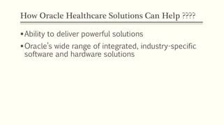 Oracle Healthcare Solutions Hardware And Doc