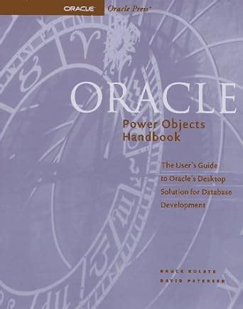 Oracle Power Objects Handbook/the User&a Reader