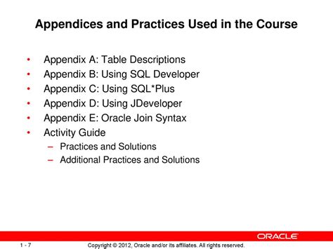 Oracle Sql 1 Appendix A Solutions PDF