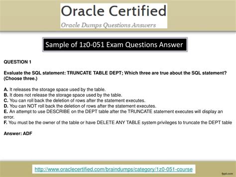 Oracle Sql Exam Questions With Answer Bing Epub