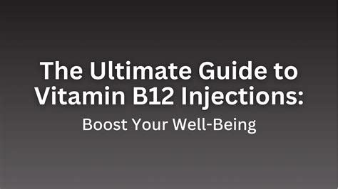 Order B12 Shots: A Guide to Boosting Your Health