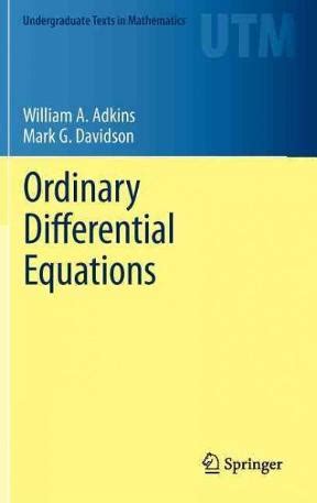 Ordinary Differential Equations 1st Edition PDF